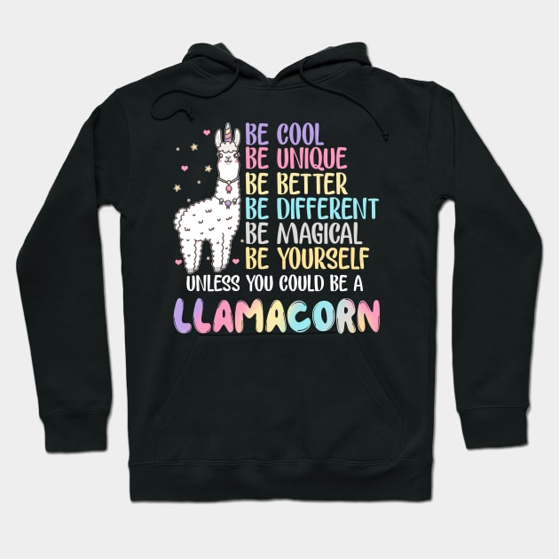 Llamacorn T-Shirt Funny Cute Llama Unicorn Shirt Hoodie by Danielsmfbb